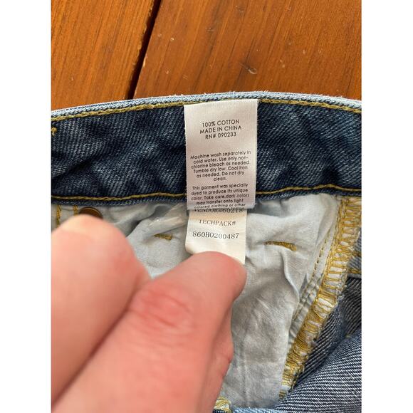 Pacsun Womens Jeans All Cotton 90's Boyfriend Size 24 Two Toned Straight Flaw - Picture 5 of 13